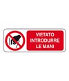 etichette adesive  vietato introdurre le mani