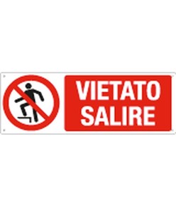 Cartello vietato  salire