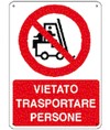 Cartello vietato trasportare persone Cartello vietato trasportare persone