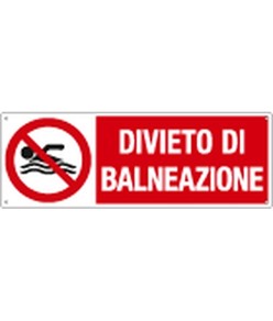 Cartello  divieto di balneazione