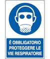 Cartello è obbligatorio proteggere le vie respiratorie Cartello è obbligatorio proteggere le vie respiratorie