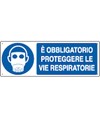 Cartello  è obbligatorio proteggere le vie respiratorie