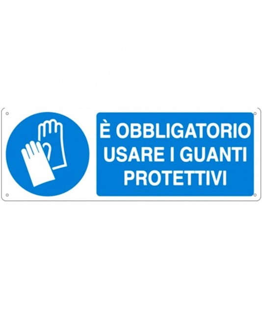 adesivi obbligo guanti protettivi  350 x 125 mm adesivi obbligo guanti protettivi  350 x 125 mm