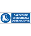Cartello  calzature di sicurezza obbligatorie Cartello  calzature di sicurezza obbligatorie