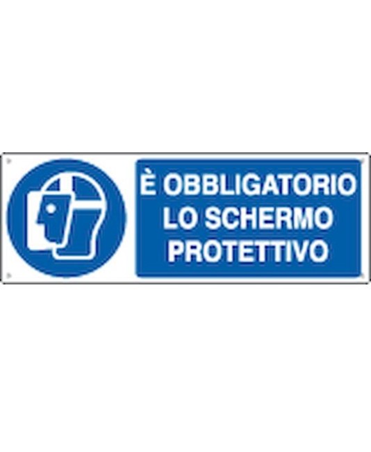 Cartello è obbligatorio lo schermo protettivo Cartello è obbligatorio lo schermo protettivo