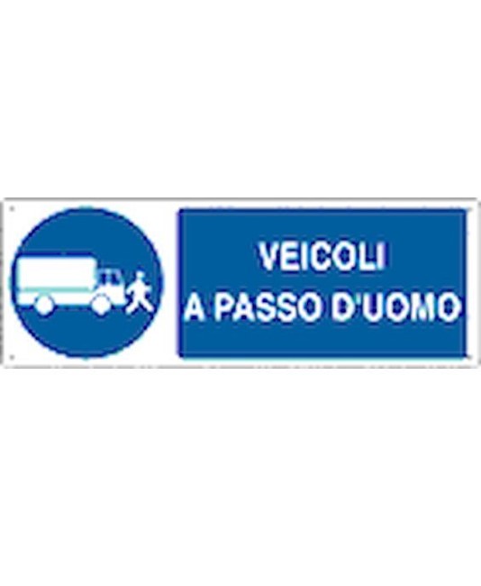 Cartello veicoli a passo d'uomo Cartello veicoli a passo d'uomo
