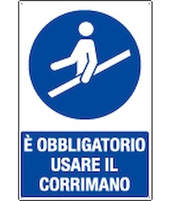 Cartello  è obbligatorio usare il corrimano