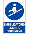 Cartello è obbligatorio usare il corrimano Cartello è obbligatorio usare il corrimano