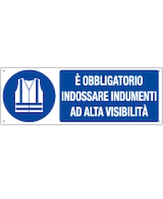 Cartello è obbligatorio indossare indumenti ad alta visibilità Cartello è obbligatorio indossare indumenti ad alta visibilità