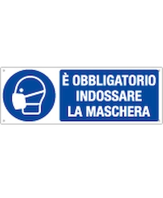 Cartello è obbligatorio indossare le maschera Cartello è obbligatorio indossare le maschera