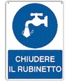 Cartello  chiudere il rubinetto