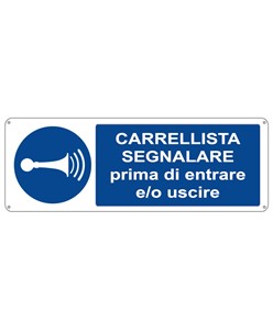 etichette adesive  carrellista segnalare prima di entrare e/o uscire