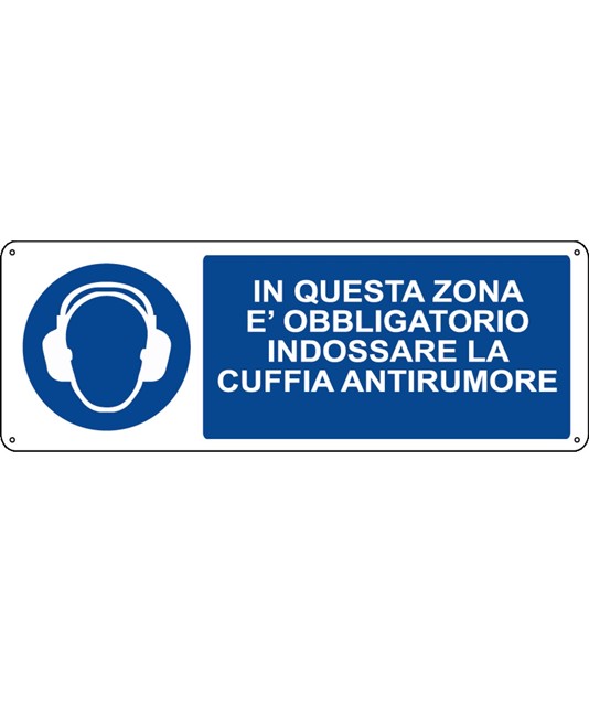 etichette adesive dimensioni 350x125mm  in questa zona è obbligatorio indossare la cuffia antirumore etichette adesive dimensioni 350x125mm  in questa zona è obbligatorio indossare la cuffia antirumore