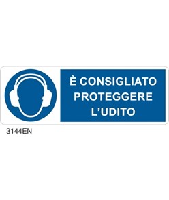 etichette adesive 'è consigliato proteggere l'udito'