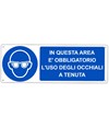 etichette adesive obbligatorio l'uso degli occhiali a tenuta