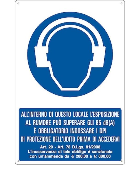 Cartello all'interno di questo locale l'esposizione al rumore può superare Cartello all'interno di questo locale l'esposizione al rumore può superare
