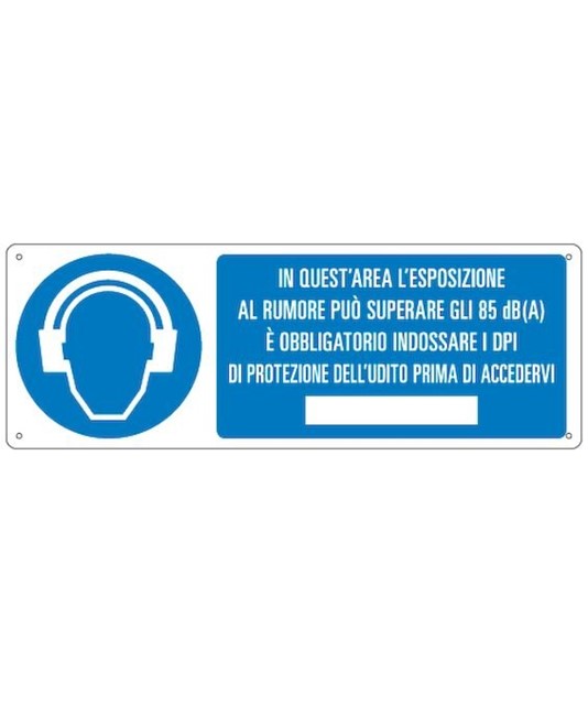 Cartello in quest'area l'esposizione al rumore può superare gli 85 db(A) Cartello in quest'area l'esposizione al rumore può superare gli 85 db(A)