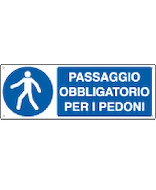 Cartello passaggio obbligatorio per i pedoni Cartello passaggio obbligatorio per i pedoni