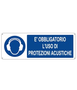 Cartello  è obbligatorio l'uso di protezioni acustiche