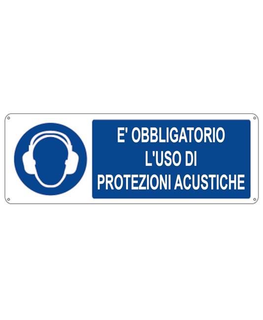 Cartello  è obbligatorio l'uso di protezioni acustiche