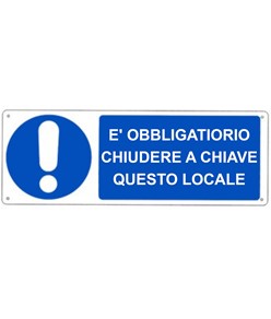 etichette adesive  è obbligatorio chiudere a chiave questo locale