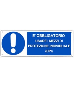 etichette adesive  usare i mezzi di protezione individuale (DPI)