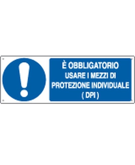 Cartello usare i mezzi di protezione individuale (DPI) Cartello usare i mezzi di protezione individuale (DPI)