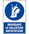 Cartello  indossare le calzature antistatiche