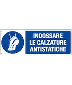 etichette adesive  indossare le calzature antistatiche