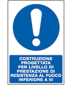 Cartello  costruzione progettata per livello di prestazione di resistenza