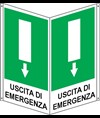 Cartello con simbolo 'uscita di emergenza'