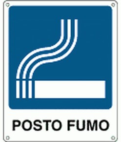 Cartello con scritta 'posto fumo'