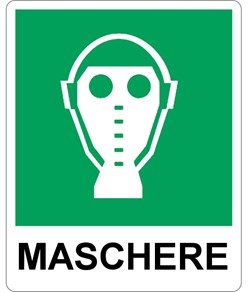 etichette adesive simbolo 'maschere' con scritta