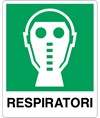 etichette adesive simbolo 'respiratori' con scritta