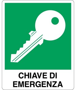 Cartello "chiave di emergenza"