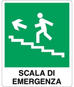 Cartello di emergenza scala di emergenza 'scala emergenza salita sinistra'  EasyFix