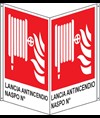 Cartello bifacciale lancia antincendio naspo n°'