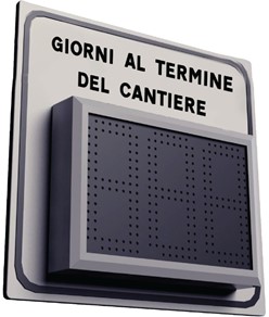 Display di cantiere conteggio fine lavori  DTS Slim