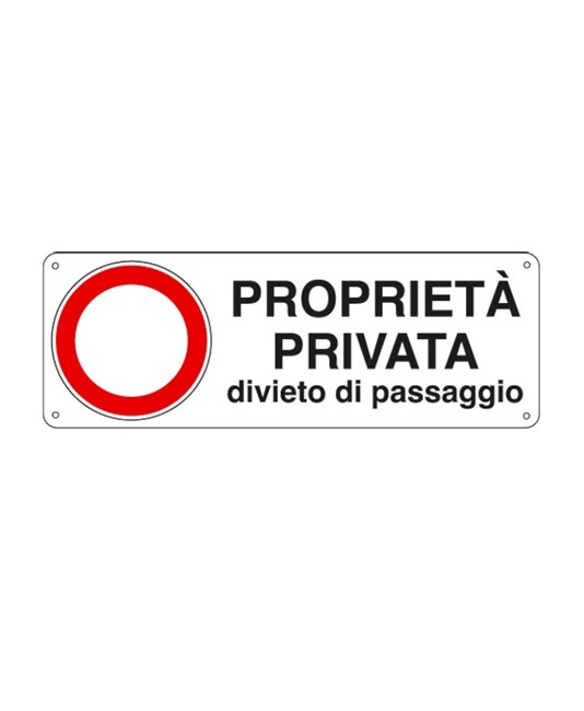 Cartello 'proprietà privata divieto di passaggio'