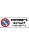 Cartello 'proprietà privata divieto di sosta'