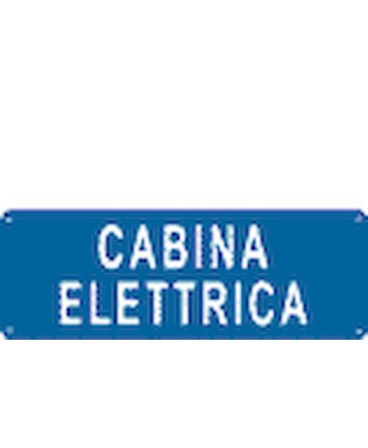 Cartello con scritta 'cabina elettrica' Cartello con scritta 'cabina elettrica'