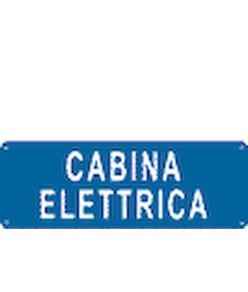 Cartello con scritta 'cabina elettrica'