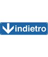 Cartello con scritta 'indietro'