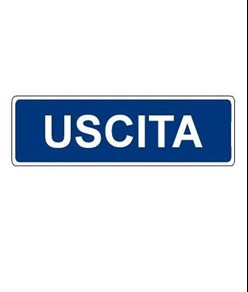 Cartello per interni 'uscita'