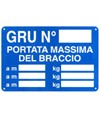 Cartello 'gru n°___ portata massima del