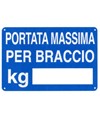 Cartello 'portata massima del braccio kg