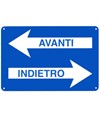 etichette adesive indicazioni 'avanti indietro'