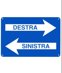 Cartello 'destra sinistra