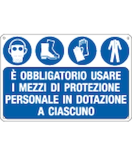 Cartello obbligatorio usare i dpi Cartello obbligatorio usare i dpi