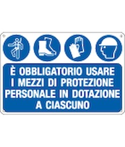 Cartello obbligo dispositivi di protezione individuale